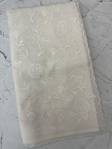 Organza saree with appliqué work - MSH192(5) White