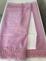Soft Organza saree with embroidery borders - MSH5777 BabyPink