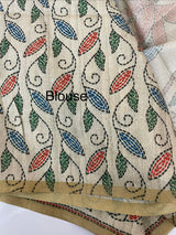 Muga silk saree with prints- MMB891