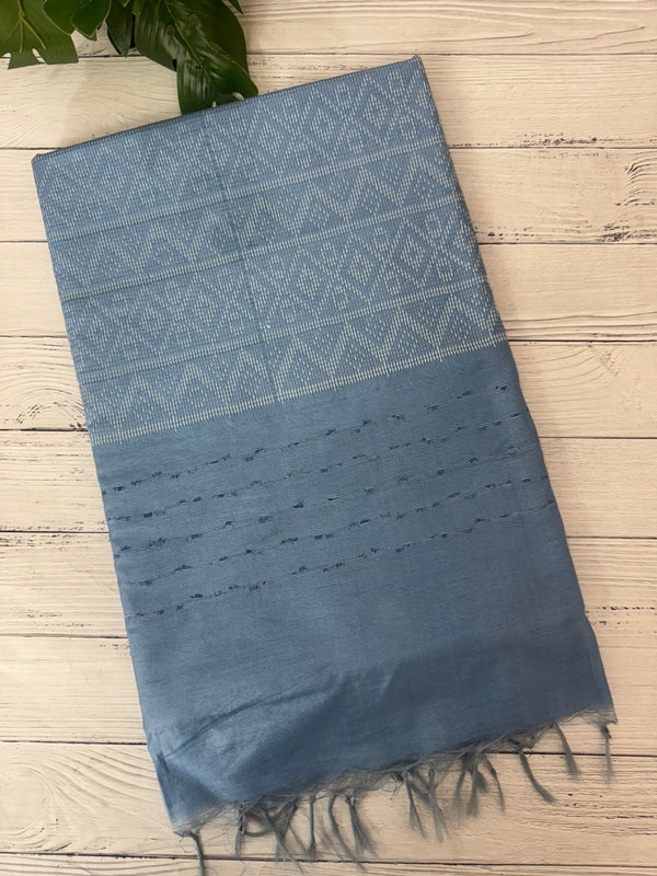Bhagalpuri Semi tussar saree MS871 - PastelBlue