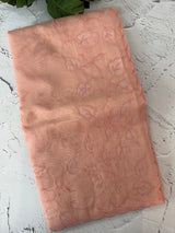 Moonga checks saree with Net Applique borders  MSH159 Peach