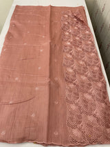 Cutwork Semi tussar saree MTSS657. NudePeach
