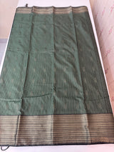 Checks Semi kanchi silk saree with blouse MBS7859