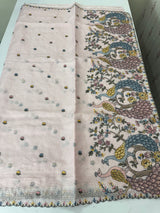 Kota silk saree embroidery  MKS15452 - PastelPink