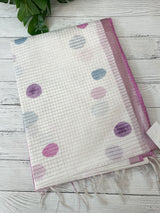 Bhagalpuri Semi tussar saree with polka dots MS780