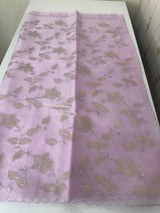 Viscose Organza saree with applique work-MSH238 Lavender