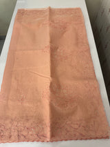 Moonga checks saree with Net Applique borders  MSH157 Peach