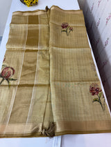 Tissue silk saree with digital prints and sequence work MS8188