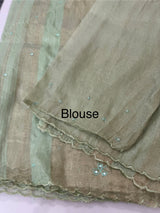 Fancy Chanderi silk saree with blouse MFC217