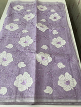 Semi organza saree with applqiue work - MSH256