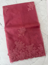 Soft organza saree with applique work - MCW225 Pink