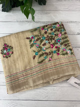 Handworked Blended tussar silk saree with handworked MS90543