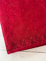 Cutwork crepe Blended tussar saree with thread work MTS9078