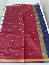Maheshwari silk cotton saree with zari weaving MMJ764
