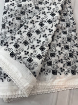 Soft kota checks saree with embroidery MS7843
