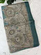 Soft kota silk saree with french knots and kanta embroidery MS16538
