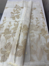 Semi organza saree with appliqué work - MSH906