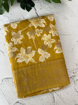Soft Semi Chanderi saree with banarasi buttas MS9876