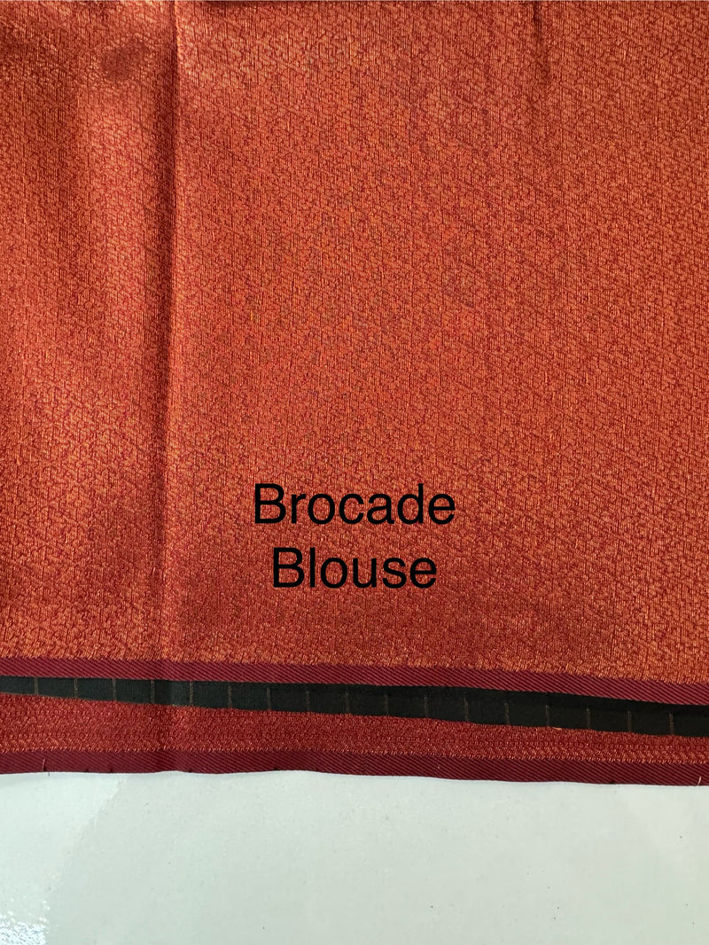 Brocade semi silk saree MS67443