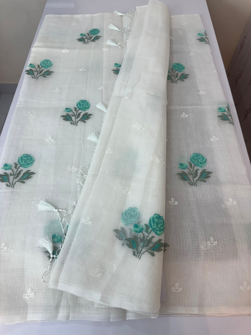 Silky kota embroidery saree MSK654