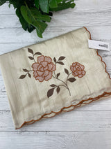 Semi tussar appliqué work saree MTS6589