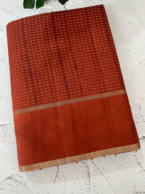 Tussar mix Semi silk saree with small zari weaving MSS8925