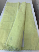 Khadi Linen saree with net applique borders MSH247 PistaGreen (2)