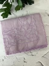 Moonga checks saree with Net Applique borders  MSH159 Lavender