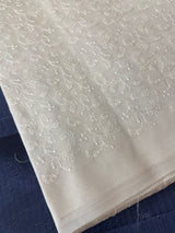 Pure desi tussar silk saree with embroidery- MTSS659 Cream