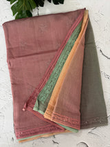 Pure Mul chanderi saree with hand chikankari work - MSM511