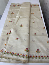 Blended semi tussar silk saree with embroidery MSJ679(1)