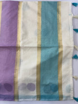 Semi chanderi saree with multi color polka dots- MSF334