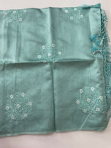 Butter silk saree with embroidery MTS569