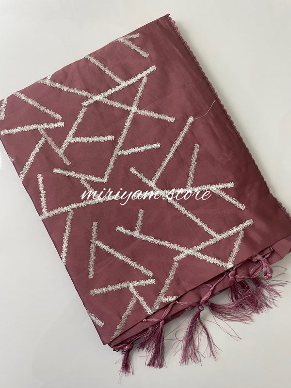 Art silk saree with thread work MAS765 - BERRY PINK