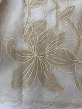 Semi organza saree with appliqué work - MSH906