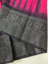 Tie & Dye semi silk sarees  MSS9876