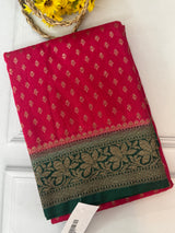 Banarasi viscose Georgette saree MKGS611 - Pink to Green