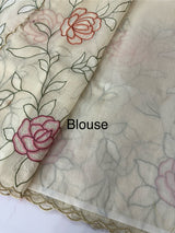 Kota silk cotton saree with applique embroidery work MS8867