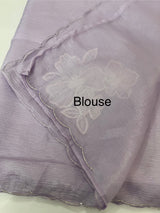 Crush Organza saree with applique work MBS677