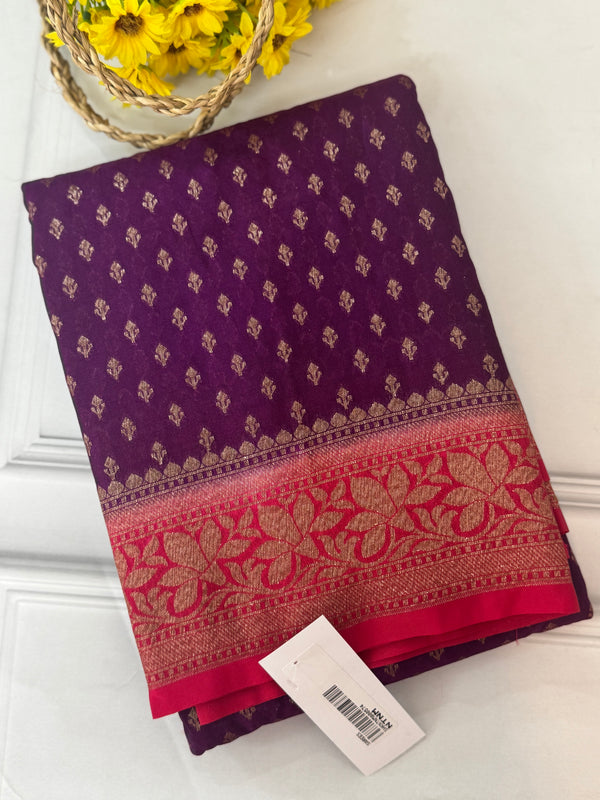 Banarasi viscose Georgette saree MKGS611
