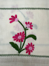 Kerala embroidery cotton saree - Poovili 1