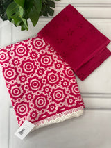 Pure cotton saree with Hakoba blouse SFNYSY DarkPink