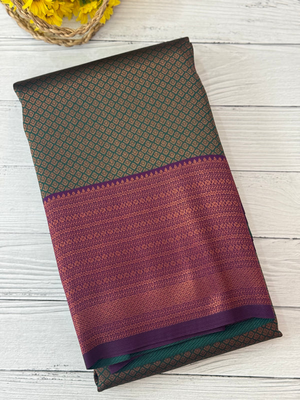 Brocade semi silk saree MS67443
