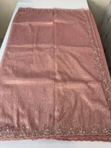 Handworked Designer tissue silk blend saree with sequins & cutdana work - MSHW270 DuskyOnion