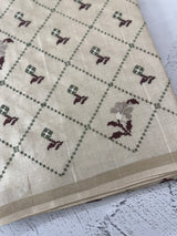 Blended soft tussar silk saree MS90577- Beige