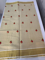 Kerala tissue embroidery saree - VOP2