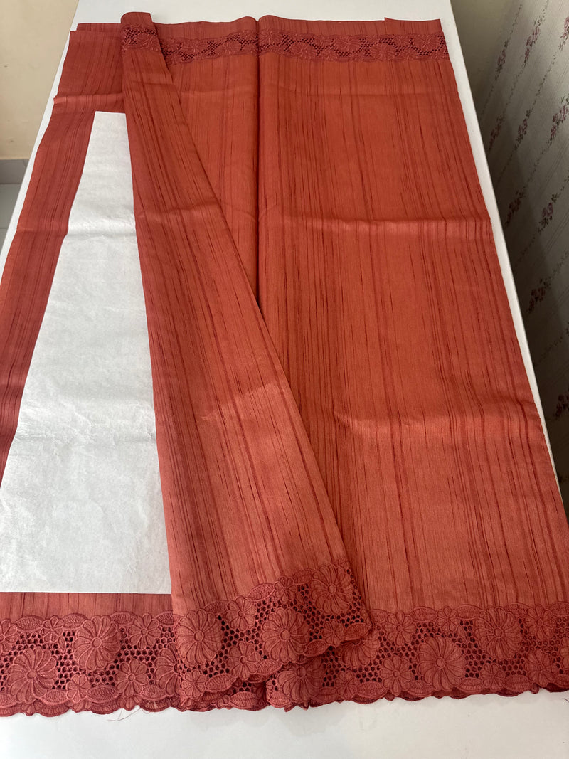 Cutwork Semi tussar saree MTSS845
