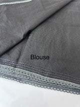 Supernet saree with crochet work and lace border MCJ5433 Black