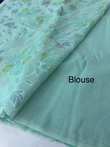 Soft Kota saree with prints and embroidery MSH154- Aquablue