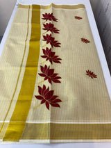 Kerala tissue embroidery saree - VOP2